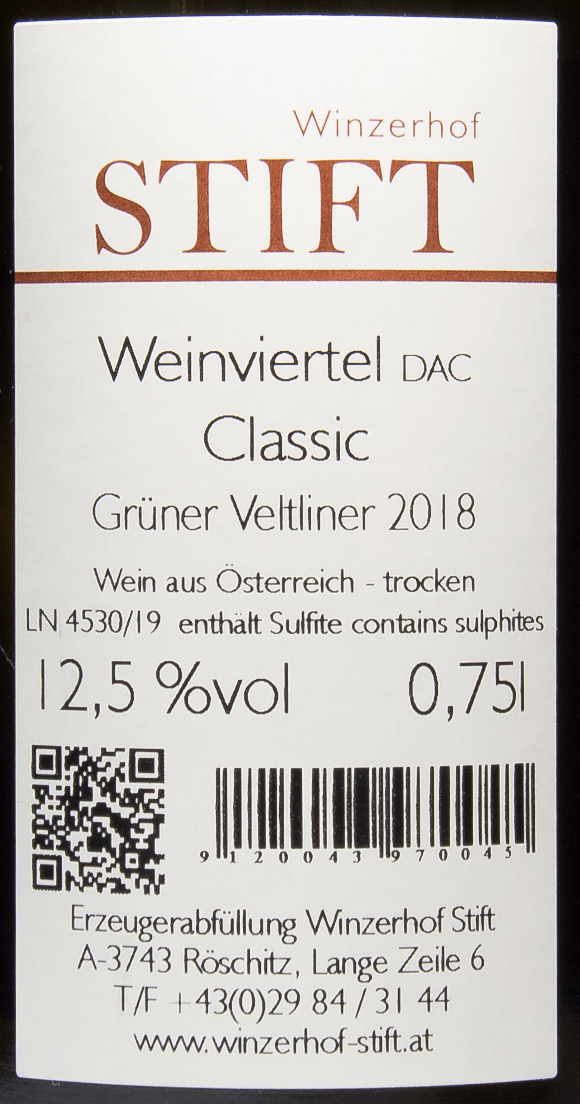 Etiketa Grüner Veltliner Classic