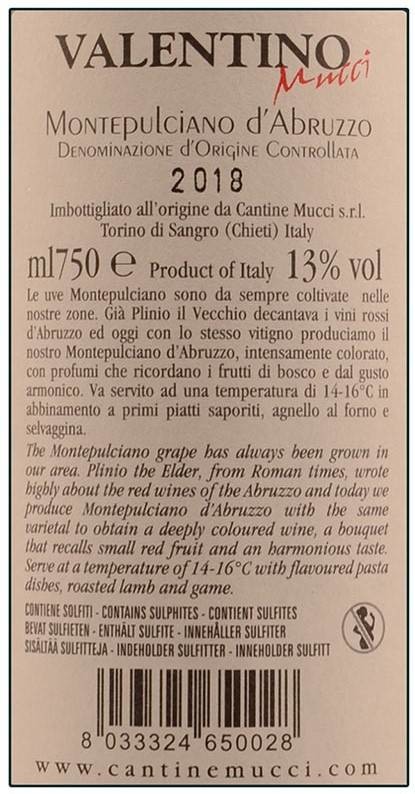 Etiketa Montepulciano d\'Abruzzo 