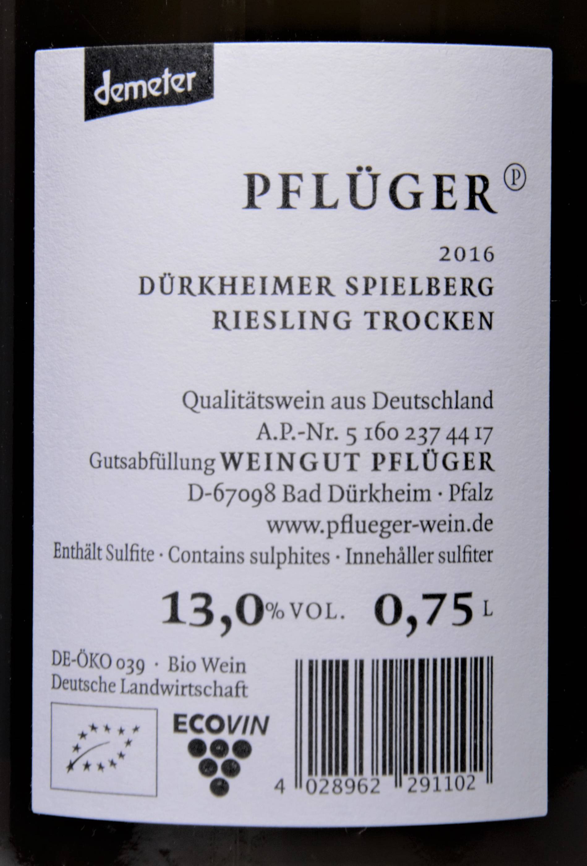 Etiketa Riesling Dürkheimer
