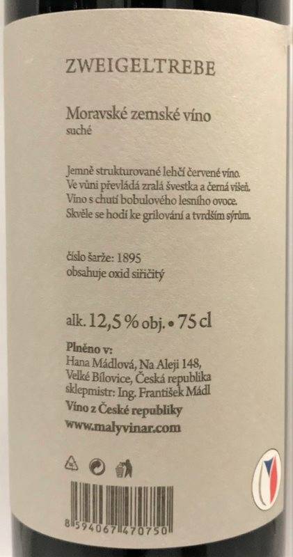 Etiketa Zweigeltrebe Classic