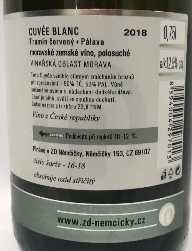 Etiketa Cuvée blanc