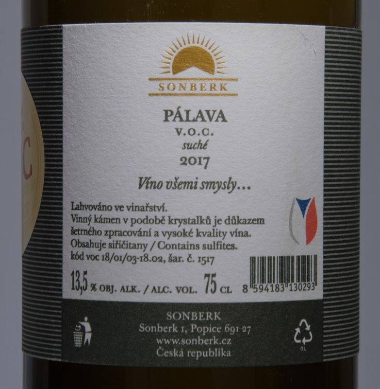 Etiketa Pálava Velký Sonberk