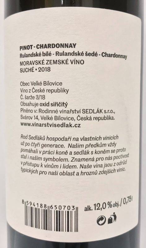 Etiketa Pinot-Chardonnay