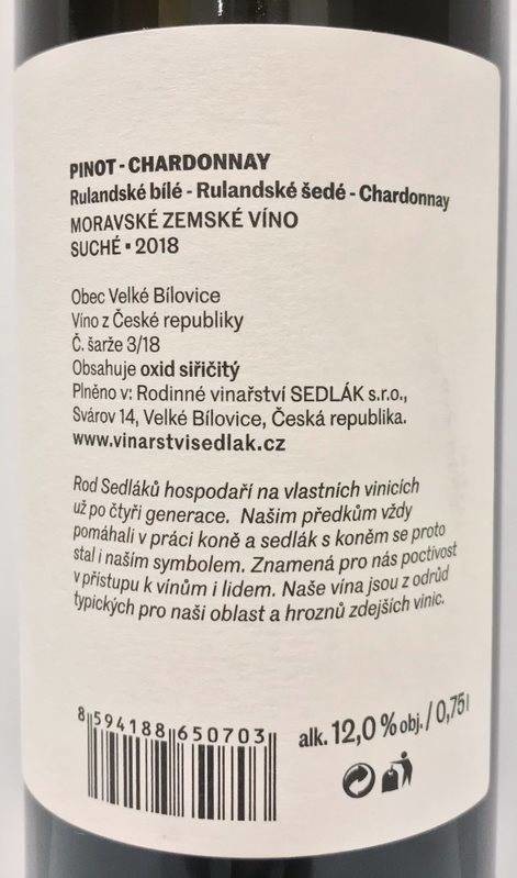 Etiketa Pinot-Chardonnay