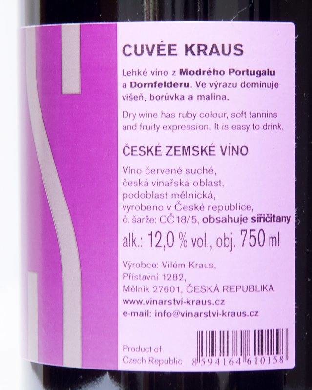 Etiketa Cuvée Kraus
