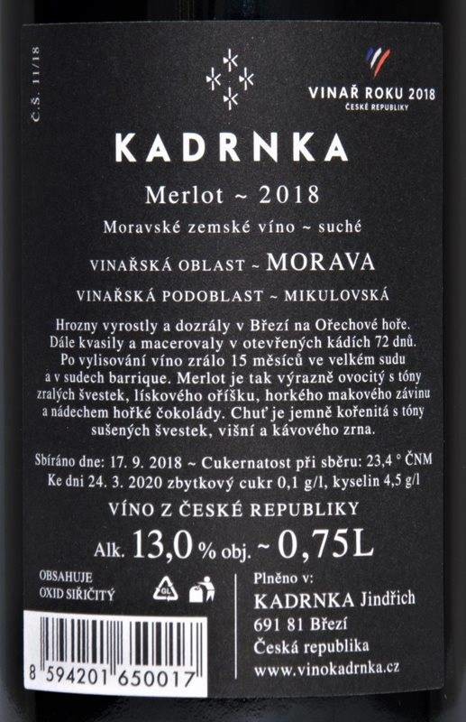 Etiketa K4 Merlot Grand Reserva