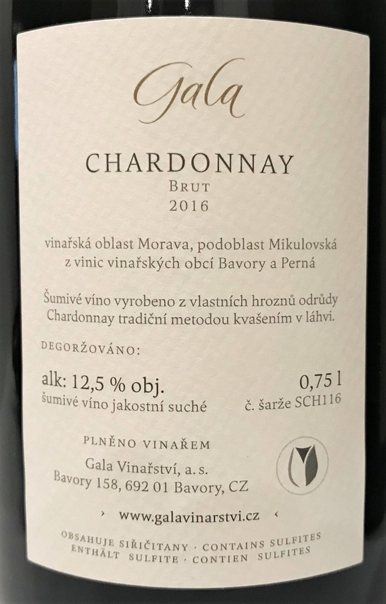 Etiketa Sekt Blanc de blancs