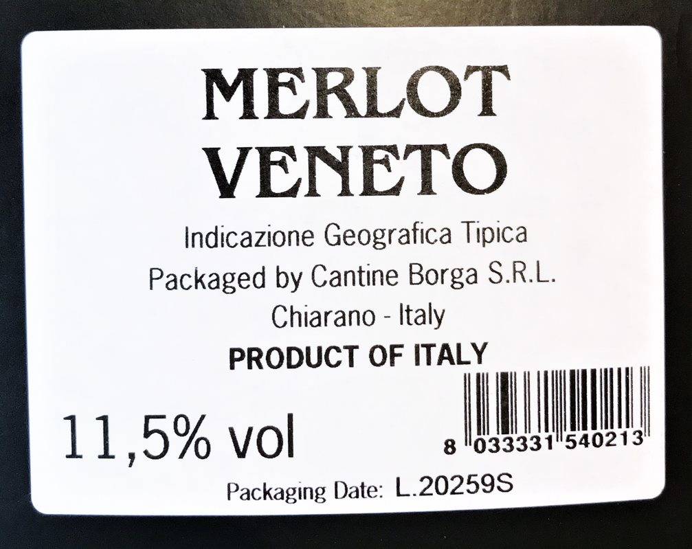 Etiketa Merlot-bag in box