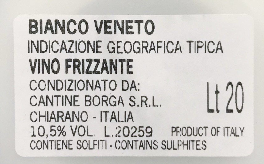Etiketa Bianco Frizzante KEG 
