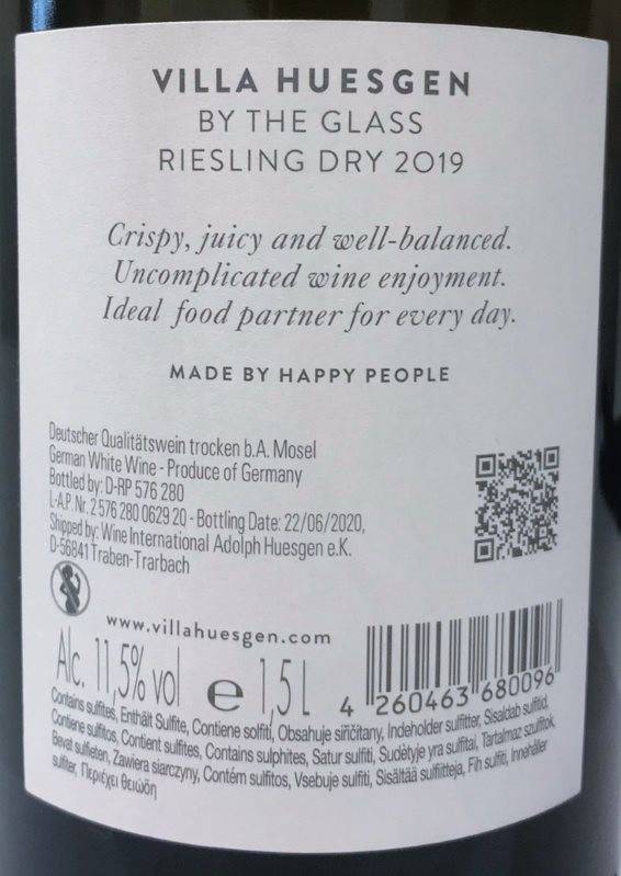 Etiketa Riesling by the glass Magnum 1,5 L