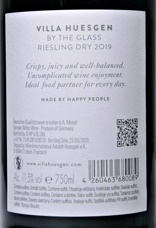 Etiketa Riesling by the glass