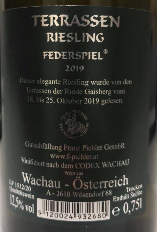 Etiketa Riesling Terrassen