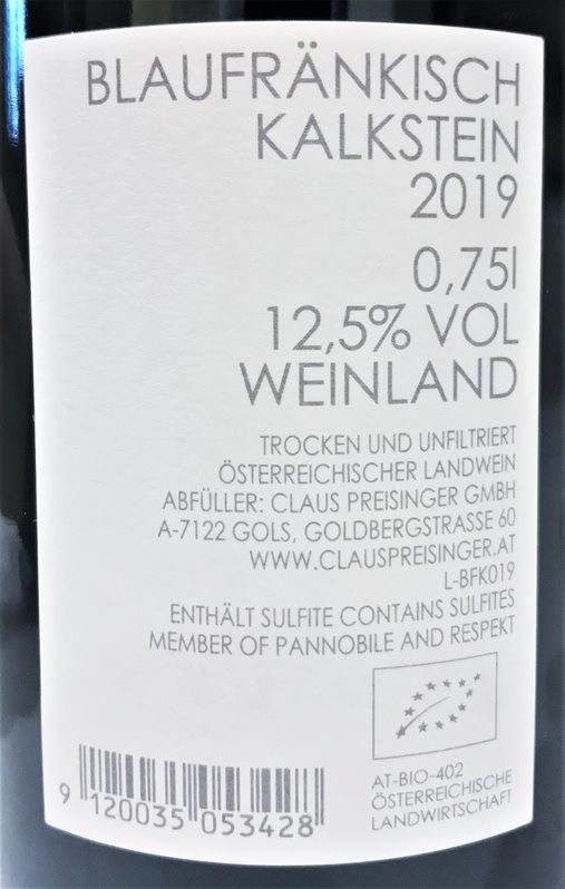 Etiketa Blaufränkisch