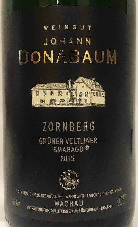 Etiketa Grüner Veltliner Smaragd, ZORNBERG