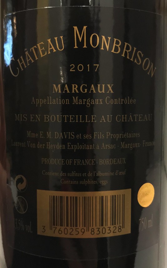 Etiketa Château Monbrison