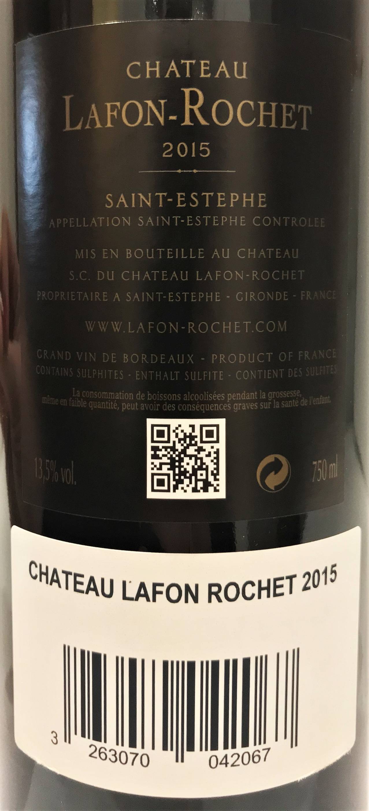 Etiketa Château Lafon Rochet