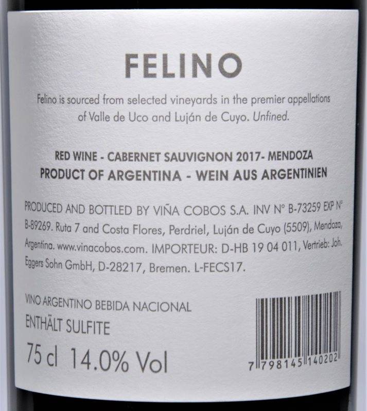 Etiketa Cabernet Sauvignon, Felino