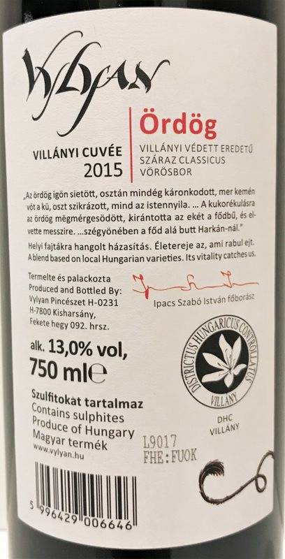 Etiketa Ördög Cuvée