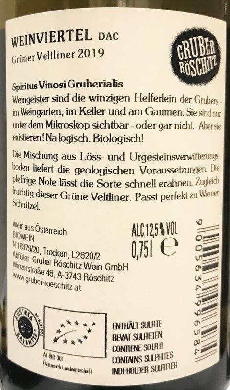Etiketa Grüner Veltliner 