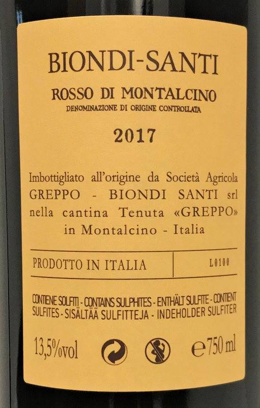 Etiketa Rosso di Montalcino