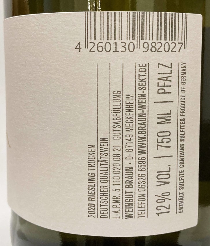 Etiketa Riesling Alltag