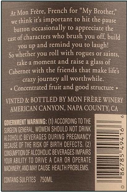 Etiketa Cabernet Sauvignon