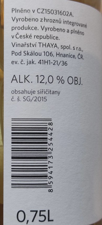 Etiketa Sauvignon blanc - Pozdravy z Národního parku