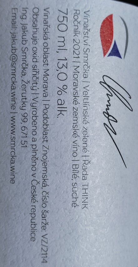 Etiketa Vetlínské zelené \