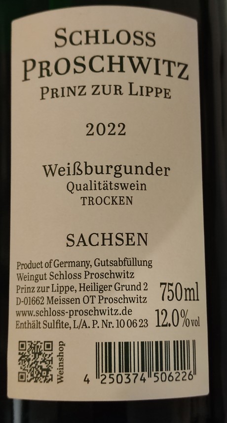 Etiketa Weissburgunder VDP.GUTSWEIN