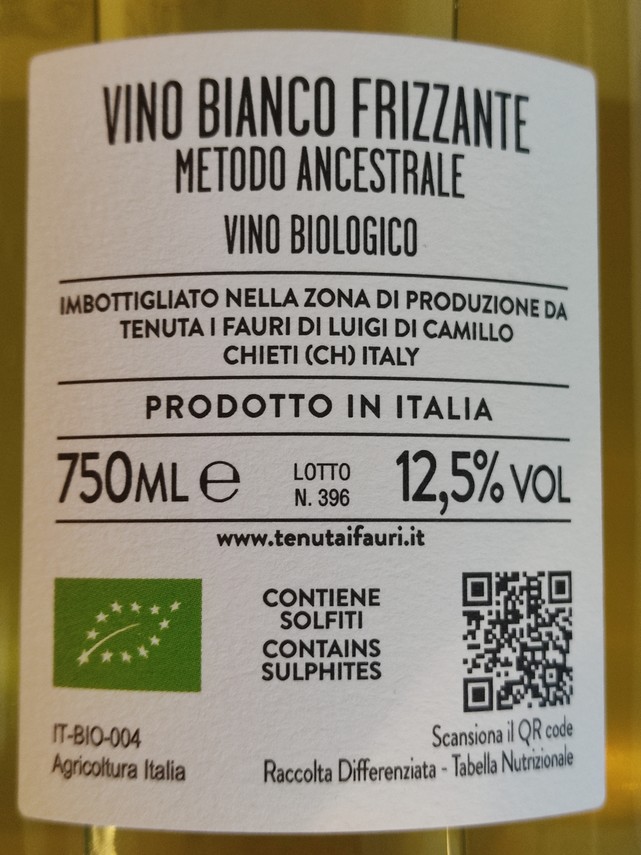 Etiketa LE BELLE Vino Frizzante BIO