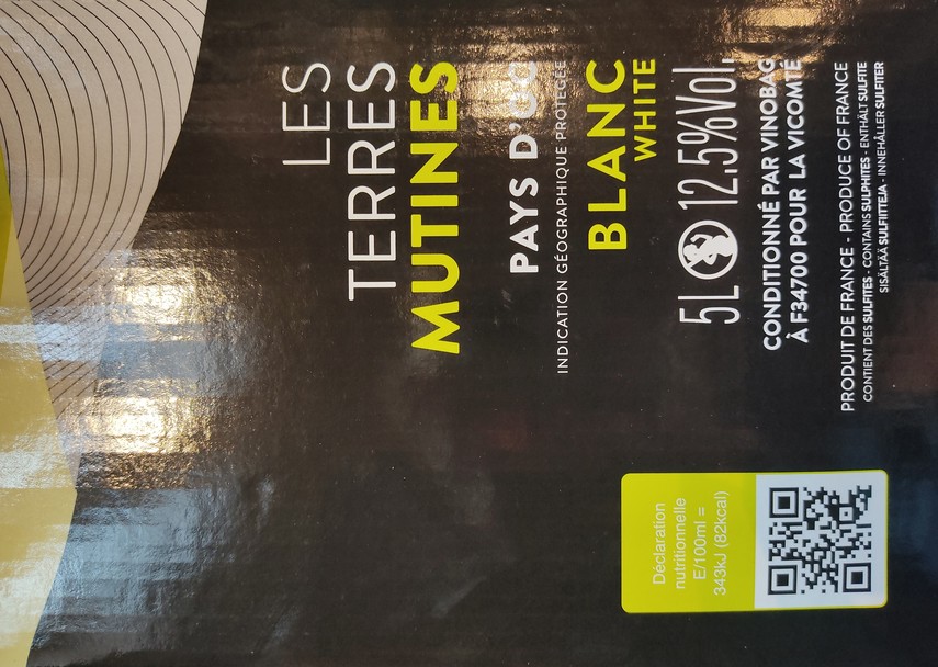 Etiketa Les Terres Mutines blanc-bag in box