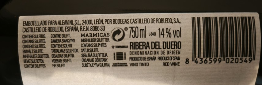 Etiketa Marmicas Reserva 