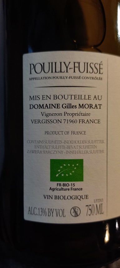Etiketa Pouilly-Fuissé AOC \