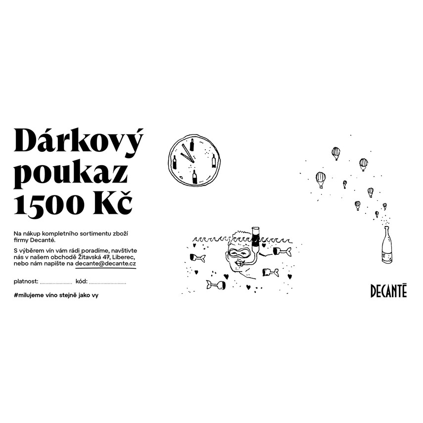 Dárkový poukaz 1500 Kč