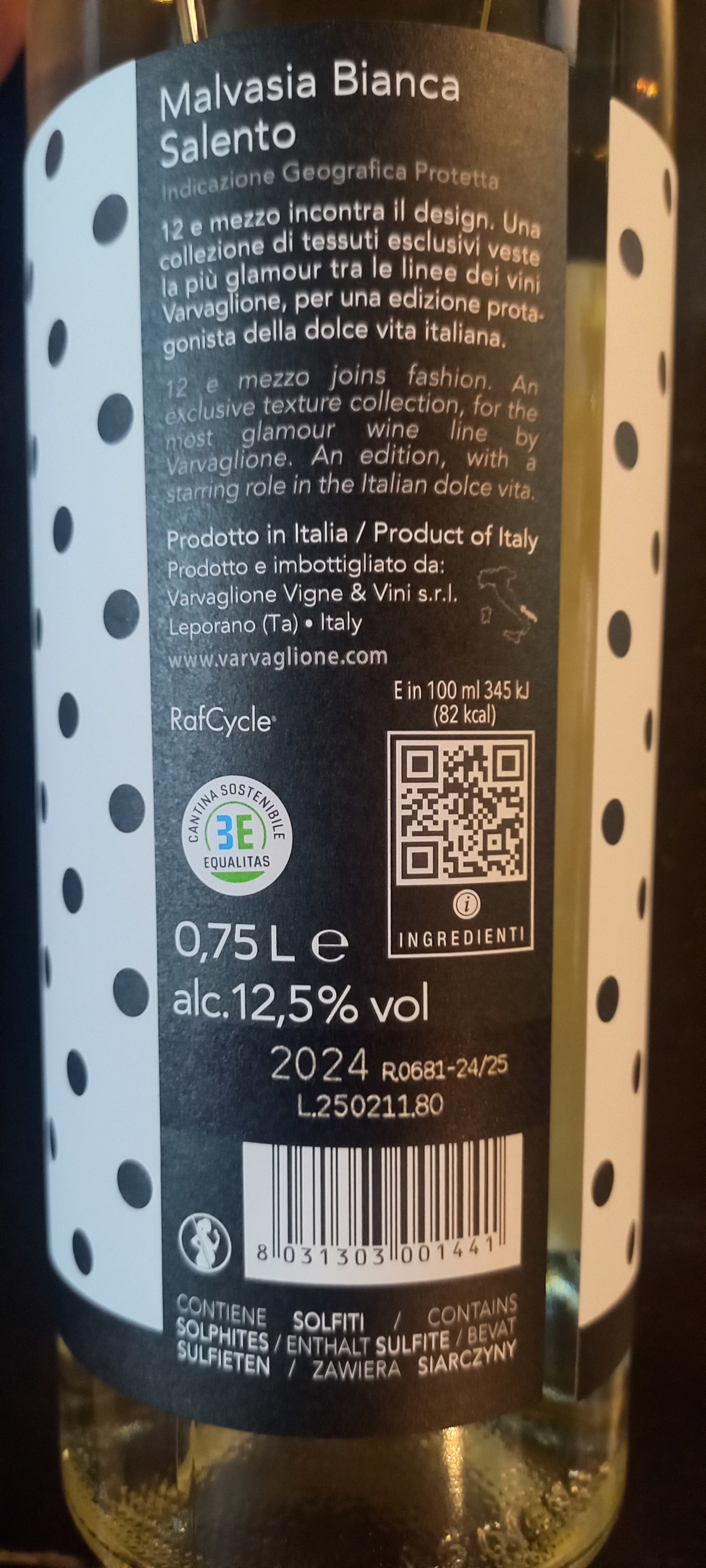 Etiketa Malvasia Bianca 