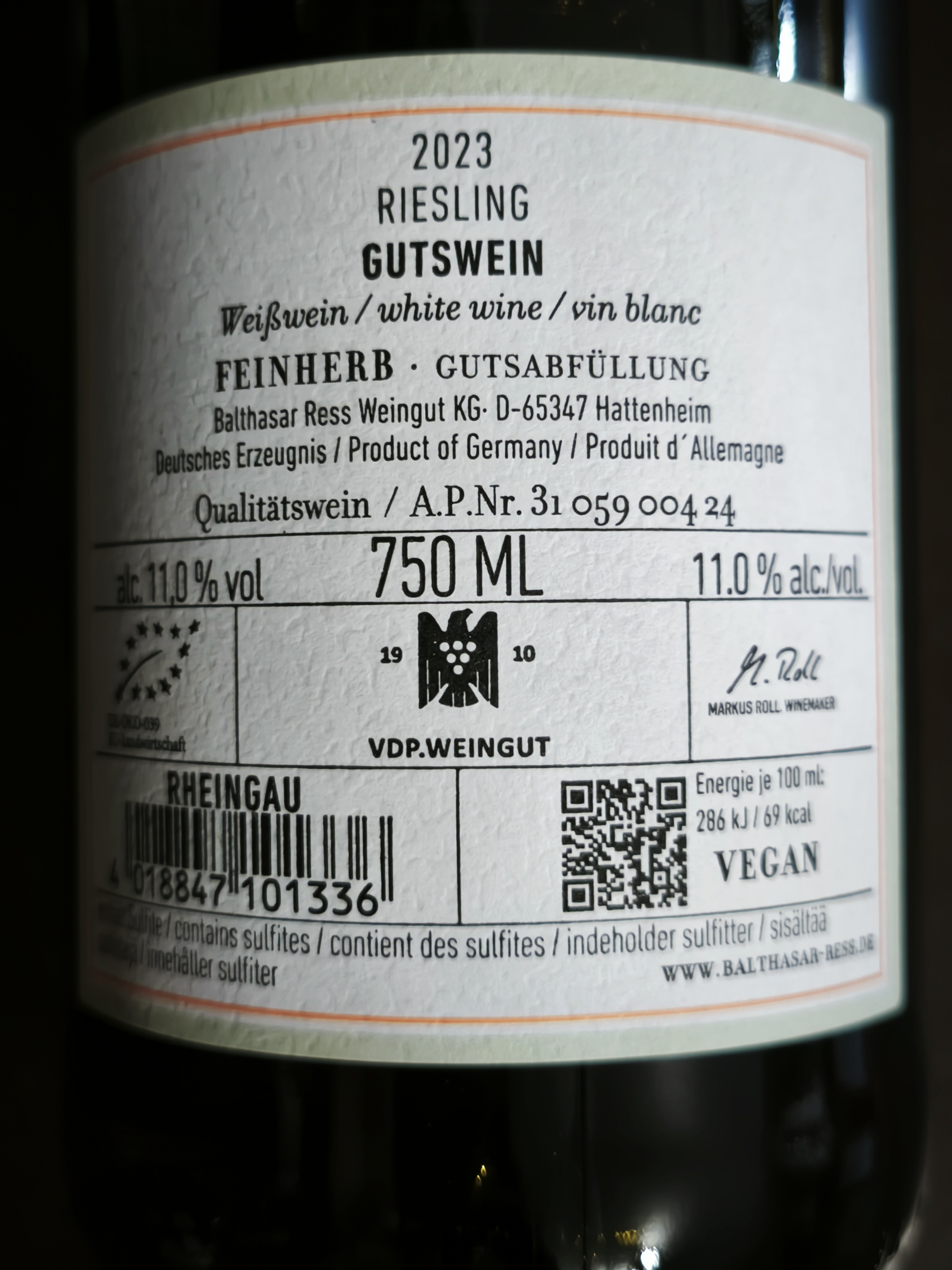 Etiketa Riesling \