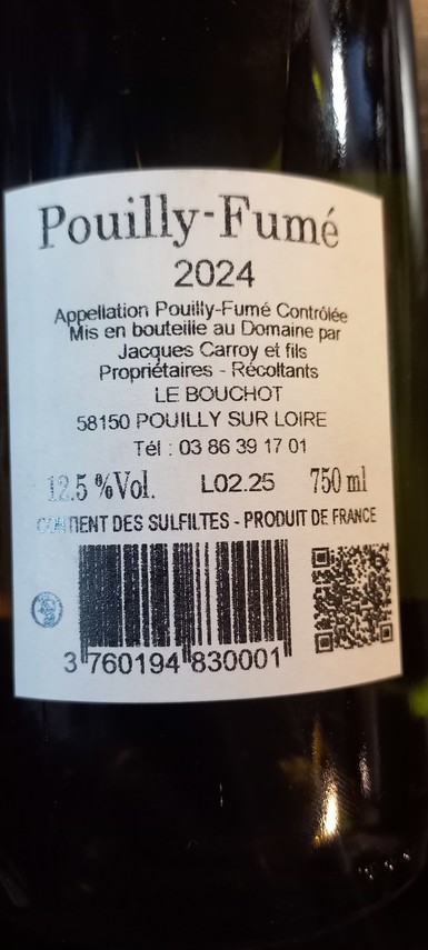 Etiketa Pouilly-Fumé AOP