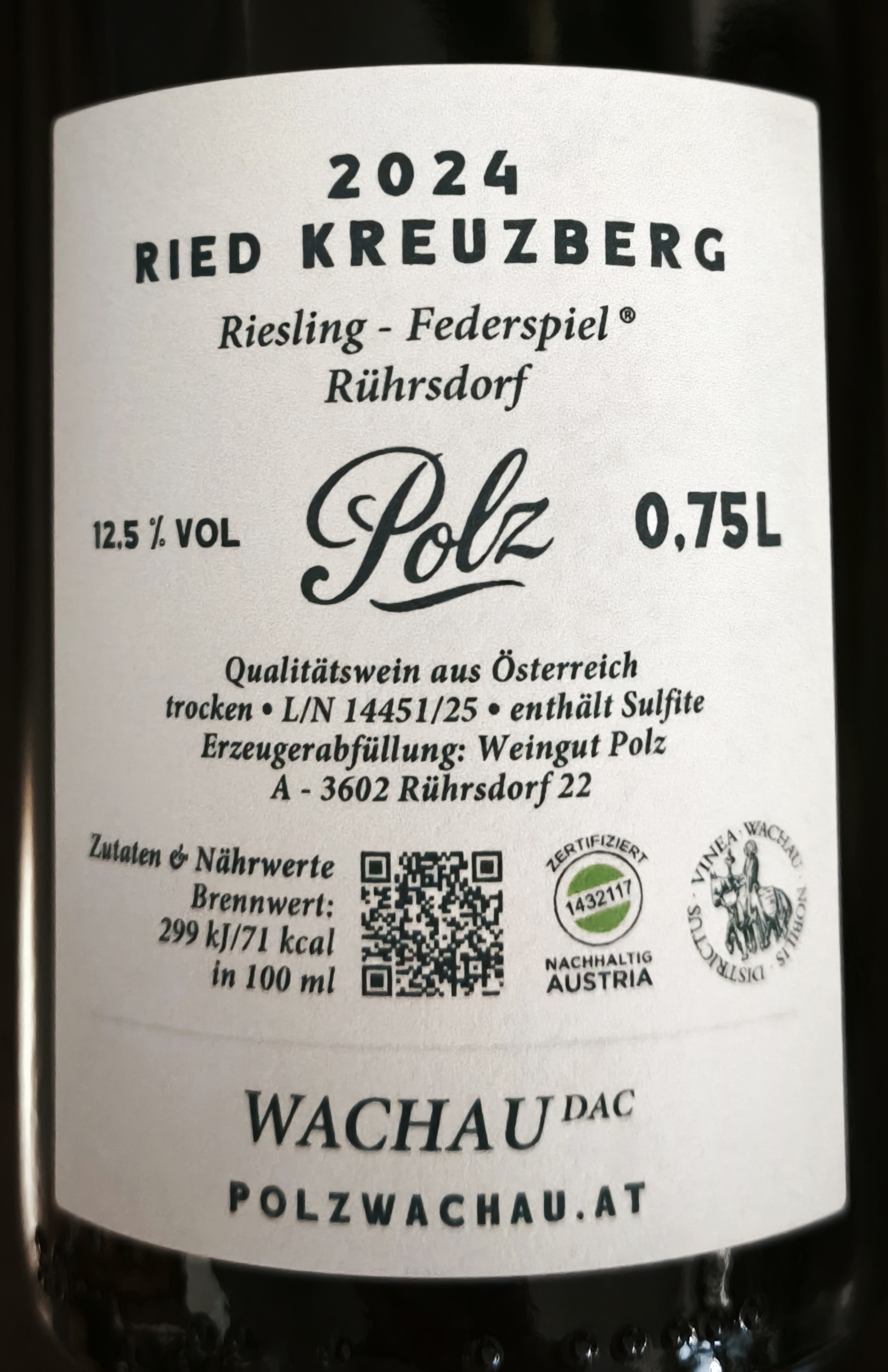 Etiketa Riesling Federspiel \