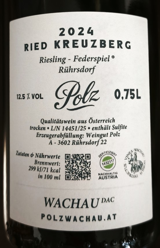Etiketa Riesling Federspiel \