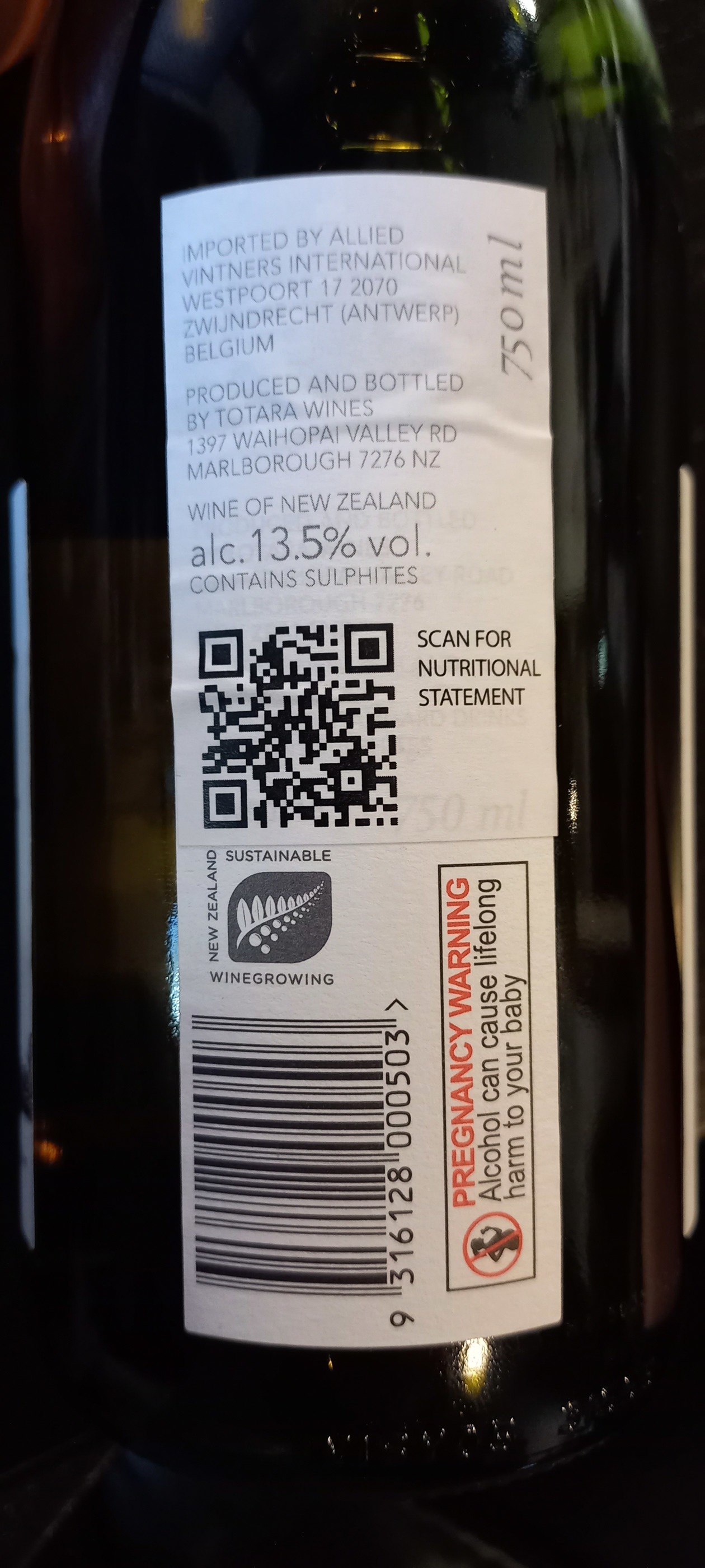 Etiketa Sauvignon blanc