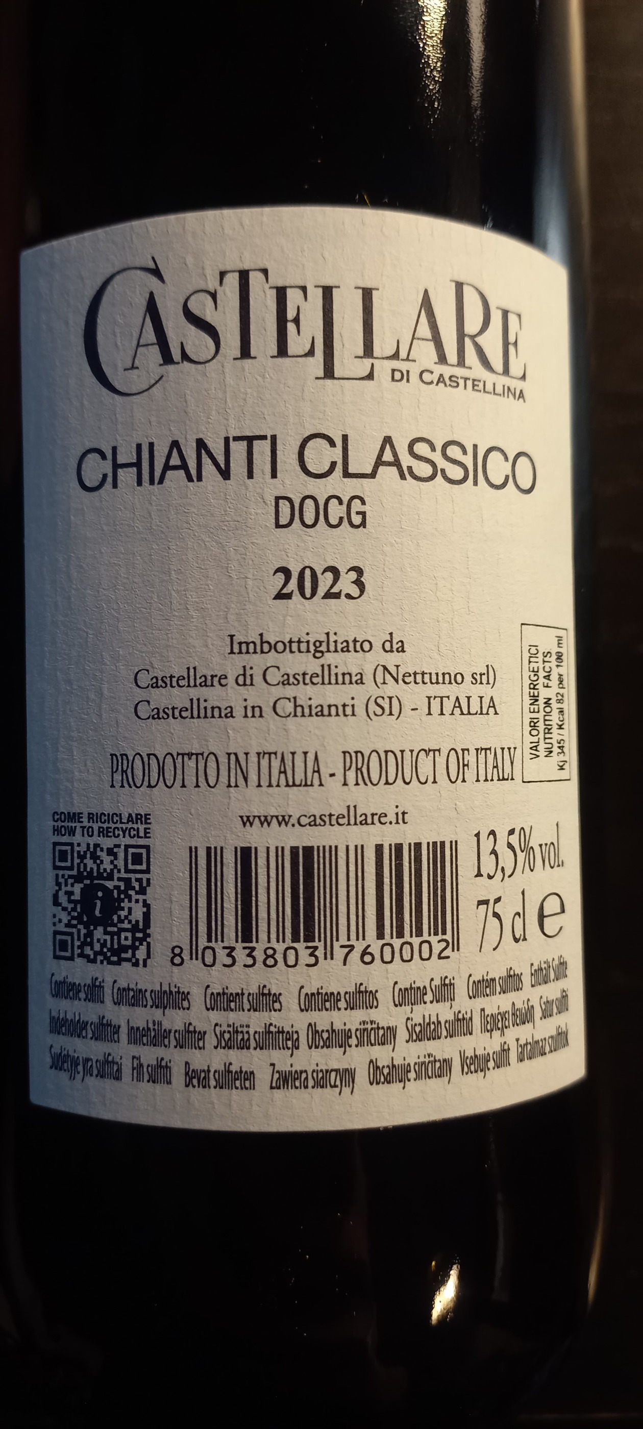 Etiketa Chianti classico