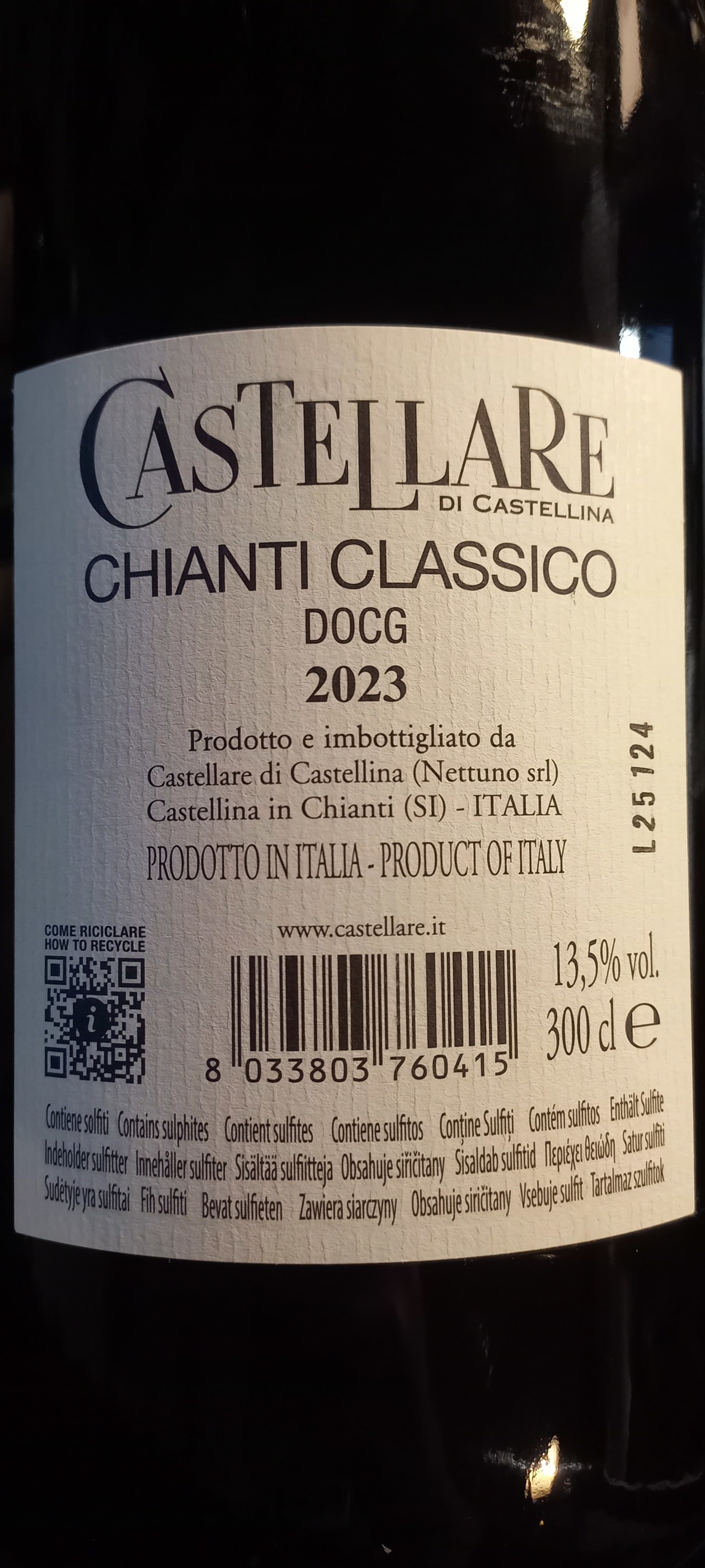 Etiketa Chianti classico JEROBOAM