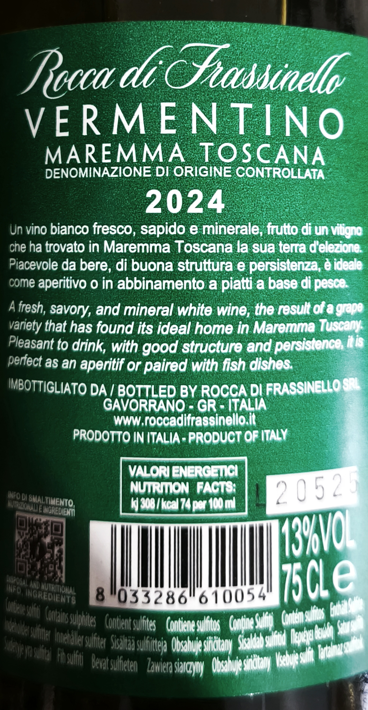 Etiketa Vermentino Maremma Toscana