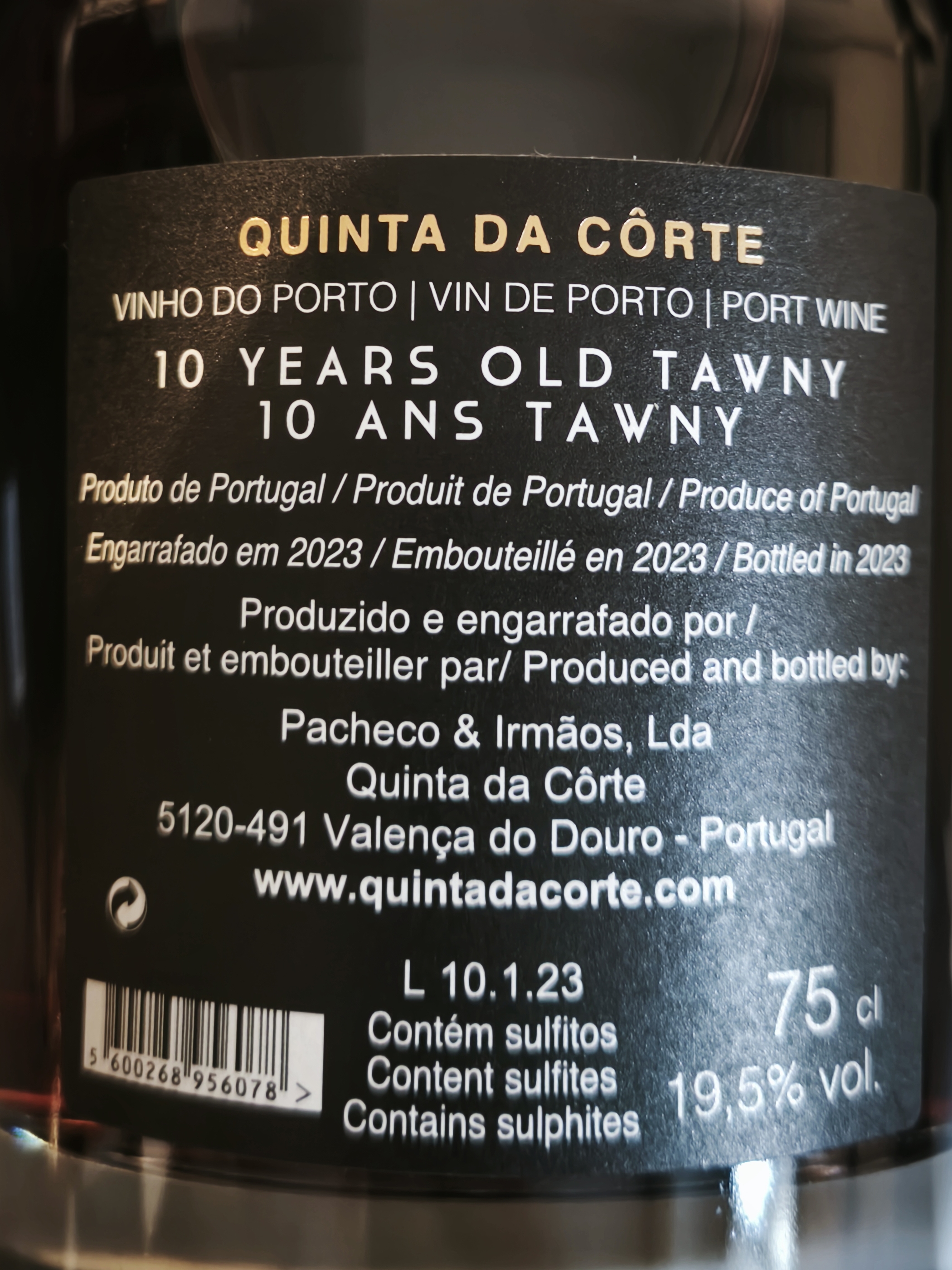 Etiketa Porto Tawny 10 years old 