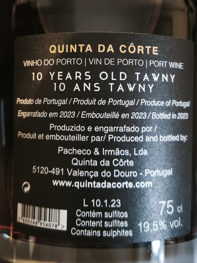 Etiketa Porto Tawny 10 years old 