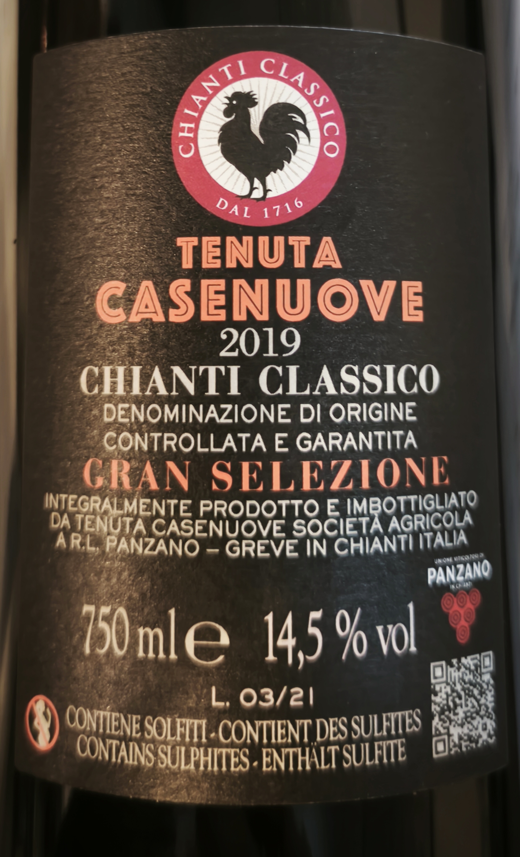 Etiketa Chianti classico Gran Selezione